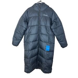 COLUMBIA Puffect Long Quilted Jacket Women's Size XL Black